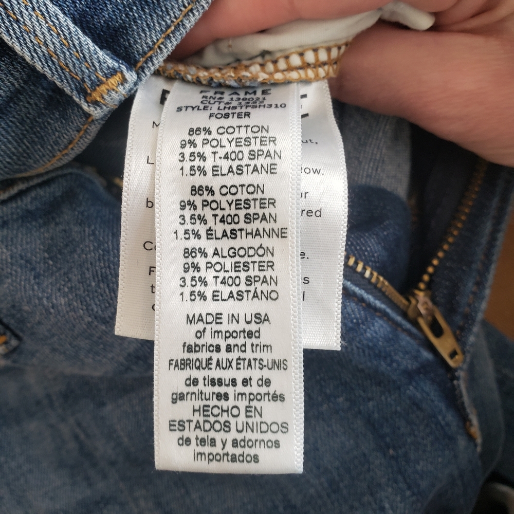 FRAME Denim Le High Rise Straight Jeans Size 28 - Picture 9 of 9